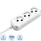 Удлинитель Buro BU-PSL3.5/W 5м (3 розетки) белый (пакет ПЭ)