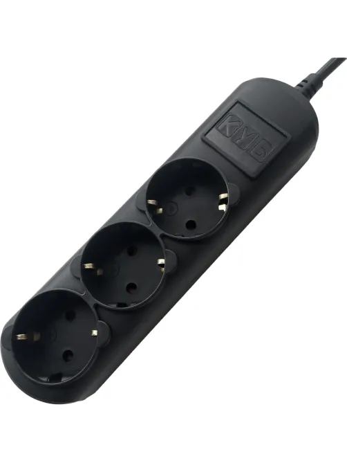 Удлинитель Power Cube 3р/1,5м без выкл 16А черн (PC-6B-1,5M)