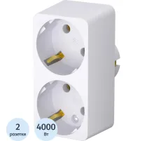 Разветвитель двойник ФОТОН АМ 16-2Е, 16А/4000Вт, с заземлением