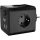 Тройник AGNI 4/220 + 2 USB + 1 Type C,черный(TP-WJ3U4E-C-black)