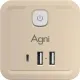 Тройник AGNI 4/220 + 2 USB + 1 Type C, слоновой кости(TP-WJ3U4E-C-ivory)