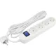 Удлинитель Power Cube 4р/3м с/з с выкл 10А бел (PC-4B-3M)