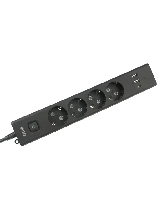 Удлинитель Power Cube, 4р/1.9м выкл.,3USB, 3.5кВт,16А,,3x1,0 черн(PC-7B-2M)
