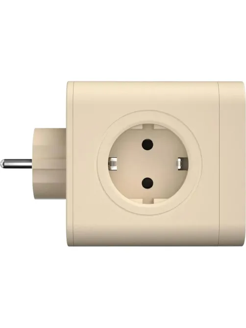 Тройник AGNI 4/220 + 2 USB + 1 Type C, слоновой кости(TP-WJ3U4E-C-ivory)