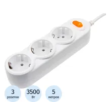 Удлинитель Power Cube 3р/5м с/з выкл 3500 Вт 16 А 3x1,5 (PC-1-5M)