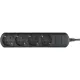 Удлинитель Power Cube 4р/5м без выкл 16А черн (PC-2B-5M)