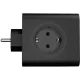 Тройник AGNI 4/220 + 2 USB + 1 Type C,черный(TP-WJ3U4E-C-black)