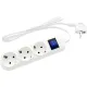 Удлинитель Power Cube 3р/3м  с/з с выкл 16А бел (PC-5-3M)