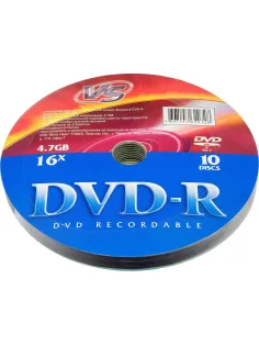 Носители информации DVD-R (VSDVDRS1001), 4,7 GB 16x, VS, 10шт/уп
