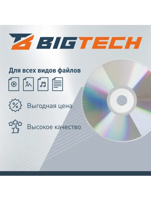 Носители информации BigTech (YCDRB007) CD-R 700 МБ/48х 100шт/уп