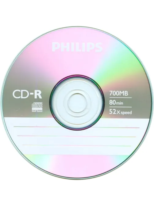 Носители информации CD-R Philips (CR7D5SF01/97)700 Mb, 52х, Slim Case 1шт