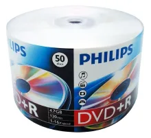 Носители информации DVD+R Philips (DR4S6U50F/97)4.7 Gb, 16x, Bulk 50шт/уп