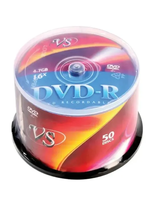 Носители информации DVD-R, 16x, VS, Cake/50, VSDVDRCB5001
