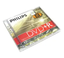 Носители информации DVD+R Philips (DR4S6S01F/97)4.7 Gb, 16x, Slim Case 1шт