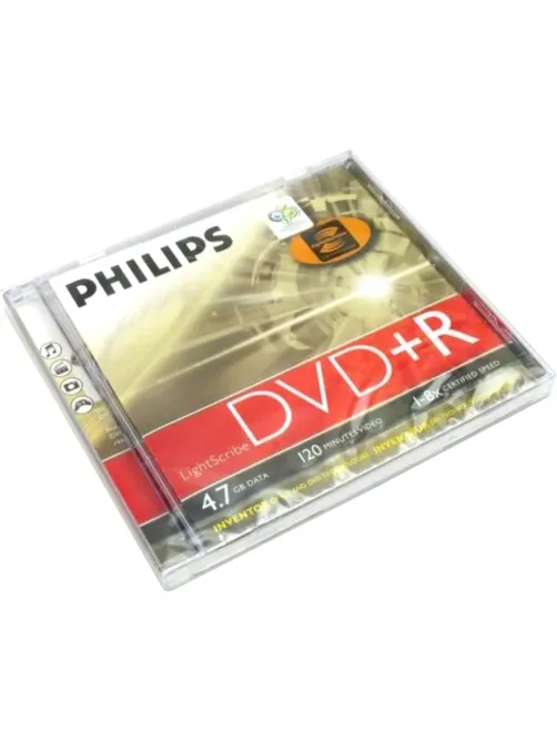 Носители информации DVD+R Philips (DR4S6S01F/97)4.7 Gb, 16x, Slim Case 1шт