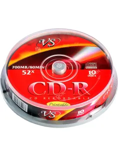 Носители информации CD-R 80 52x, VS, 10шт/уп Ink Print