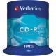Носители информации CD-R, 52x, Verbatim Extra Protection, Cake/100, 43411