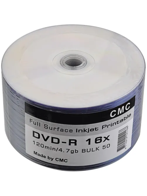 Носители информации CMC DVD-R 4,7 GB 16x Bulk/50 Full Ink Print
