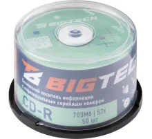 Носители информации Bigtech YCDRB002 CD-R 700 МБ/52х/50шт/уп (бокс)