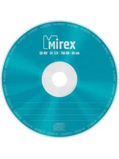 Носители информации CD-RW, 4x-12x, Mirex, Cake/10, UL121002A8L