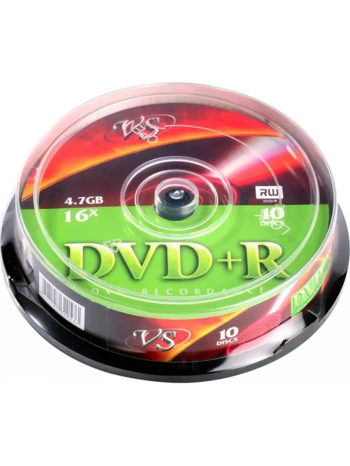 Носители информации DVD+R 4,7 GB 16x, VS, 10шт/уп
