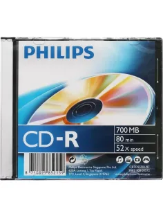 Носители информации CD-R Philips (CR7D5SF01/97)700 Mb, 52х, Slim Case 1шт