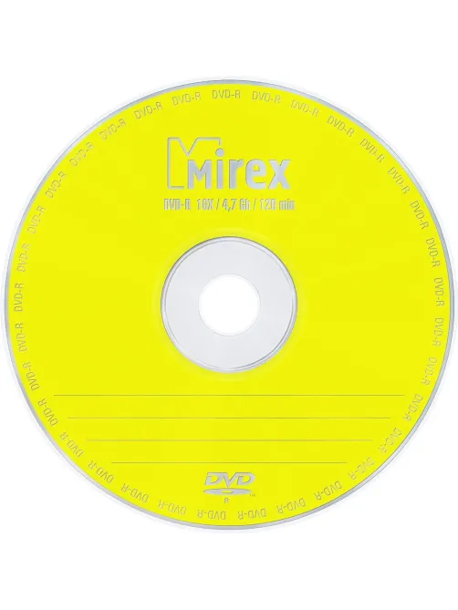 Носители информации DVD-R, 16x, Mirex, Cake/25, UL130003A1M