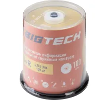 Носители информации Bigtech YDVDRB007 DVD+R 4,7Гб/16х/100шт/уп (бокс)