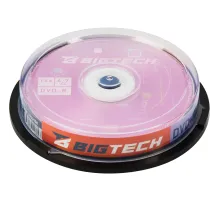 Носители информации Bigtech YDVDRB004 DVD-R 4,7 Гб/16x/10шт/уп (бокс)