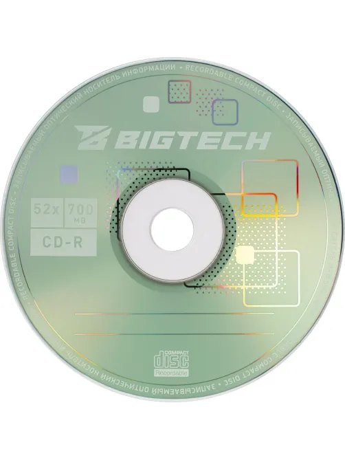 Носители информации Bigtech YCDRB006 CD-R 700 МБ/52х/1шт (бокс)