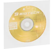 Носители информации Bigtech YDVDRB010 DVD+R 4,7 Гб/16х/1шт конверт белый