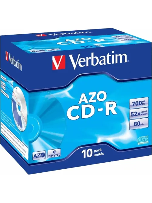 Носители информации CD-R Verbatim 700Mb 52x Jewel case (10шт/уп) (43327)