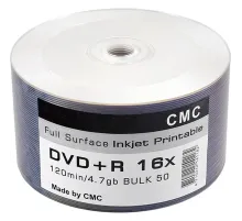 Носители информации CMC DVD+R 4,7 GB 16x Bulk/50 Full Ink Print