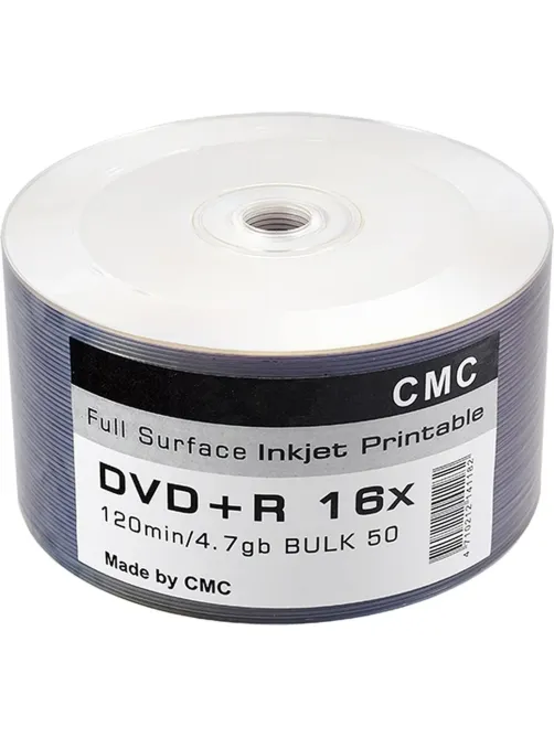 Носители информации CMC DVD+R 4,7 GB 16x Bulk/50 Full Ink Print
