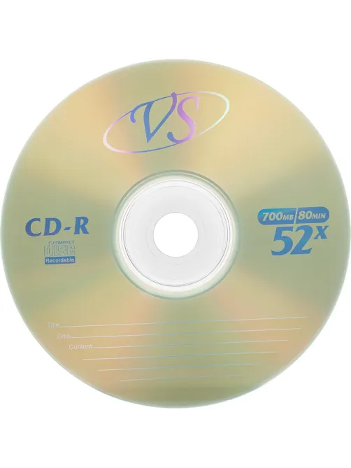 Носители информации CD-R, 52x, VS, Slim/5, VSCDRSL501