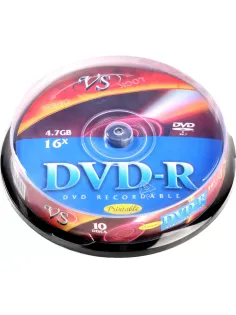 Носители информации DVD-R 4,7 GB 16x, VS, 10шт/уп Ink Print