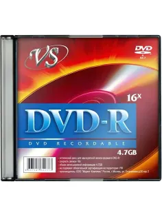 Носители информации DVD-R, 16x, VS, Slim/5, VSDVDRSL501