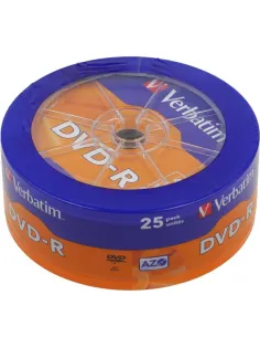 Носители информации DVD-R Verbatim 4.7Gb 16x wagon wheel 25шт/уп (43730)