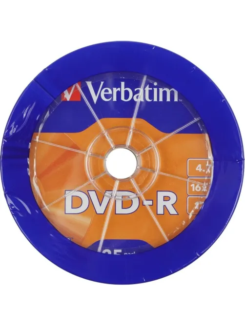 Носители информации DVD-R Verbatim 4.7Gb 16x wagon wheel 25шт/уп (43730)