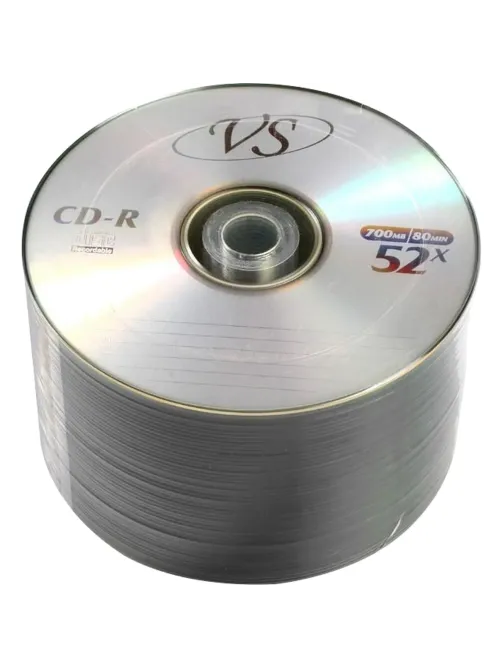 Носители информации CD-R, 52x, VS, Bulk/50, VSCDRB5003