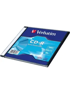 Носители информации CD-R, 52x, Verbatim Extra Protection, Slim/1, 43347
