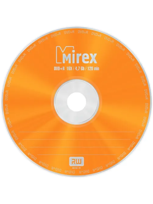 Носители информации DVD+R, 16x, Mirex, Cake/50, UL130013A1B