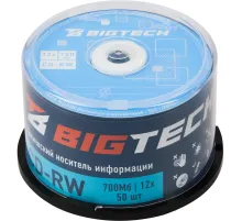 Носители информации Bigtech YCDRWB001 CD-RW/700 МБ/12x/50шт/уп (бокс)