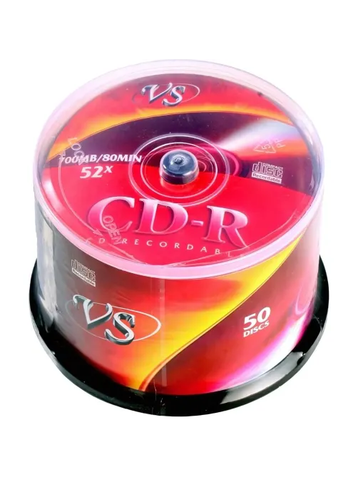 Носители информации CD-R, 52x, VS, Cake/50, VSCDRCB5001