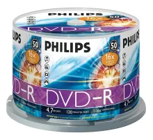 Носители информации DVD-R Philips (DM4S6B50F/97)4.7 Gb,16x,Cake Box 50шт/уп