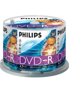 Носители информации DVD-R Philips (DM4S6B50F/97)4.7 Gb,16x,Cake Box 50шт/уп