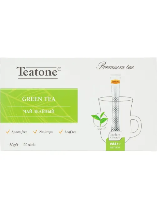 Чай зеленый TEATONE в металл.стике, 100 шт/уп. 1241