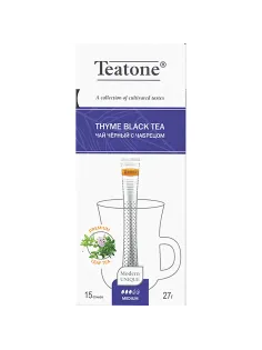 Чай Teatone черный с чабрецом в металл.стике 15шт/уп. 745