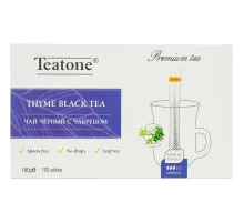 Чай Аромат чабреца TEATONE черный в металл.стике, 100шт/уп. 198