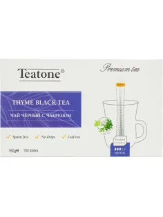 Чай Аромат чабреца TEATONE черный в металл.стике, 100шт/уп. 198